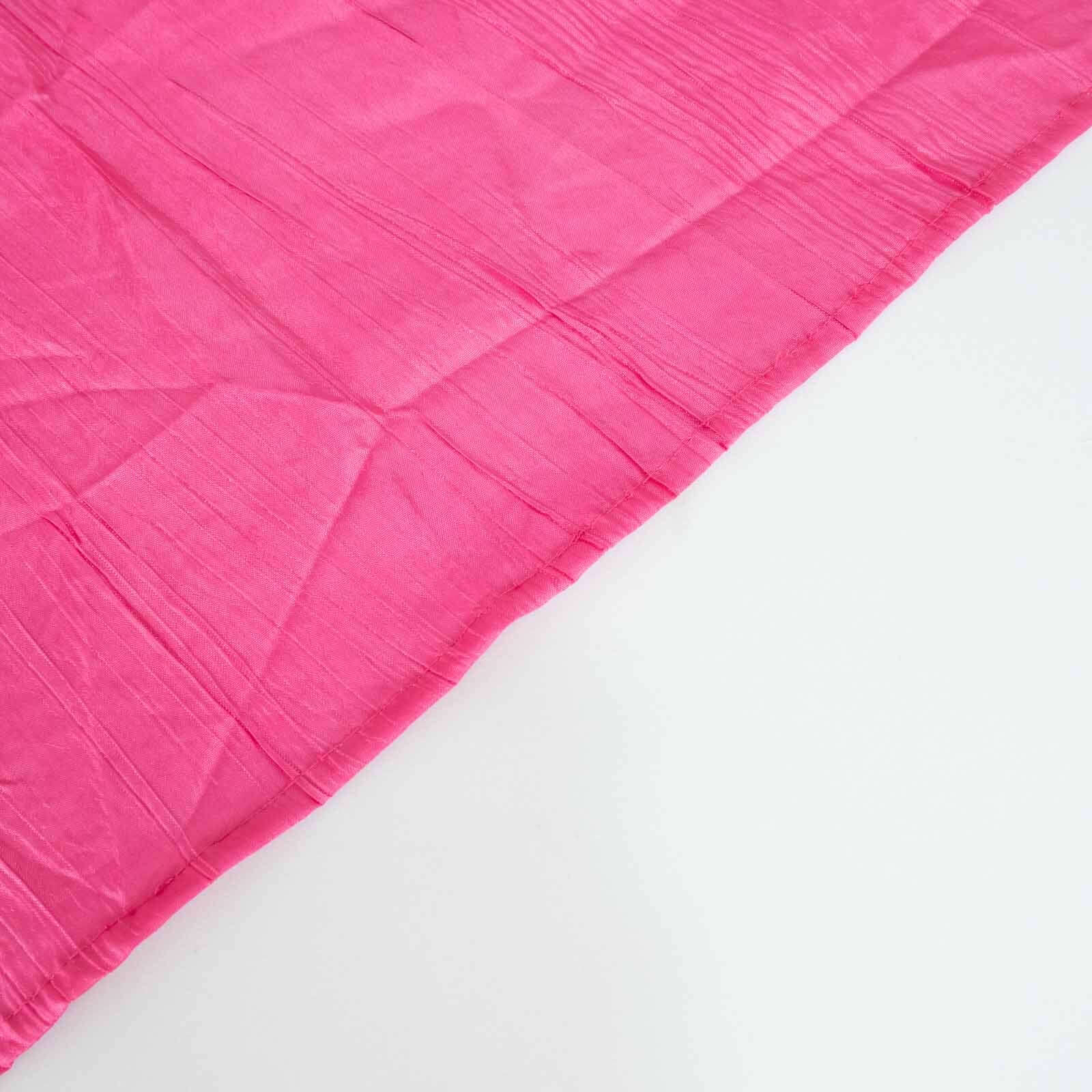 5 Pack Taffeta 20"x20" Napkins Fuchsia Accordion - Accordion Crinkle Dinner Napkins