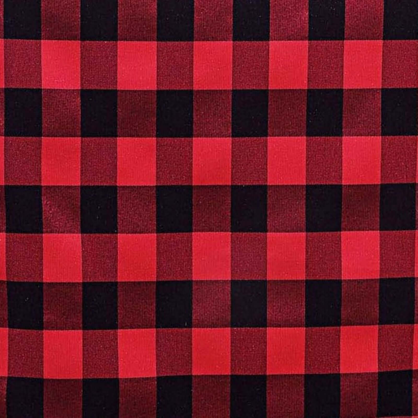 Polyester 14"x108" Table Runner Black/Red Gingham Buffalo Plaid - Checkered Outdoor Table Runner