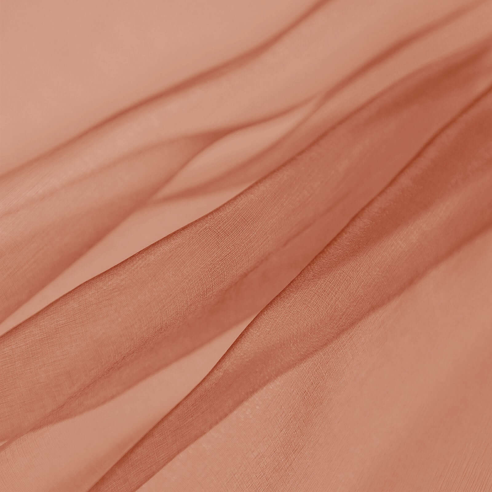 12"x10yd Terracotta (Rust) Sheer Chiffon Fabric Bolt, DIY Voile Drapery Fabric