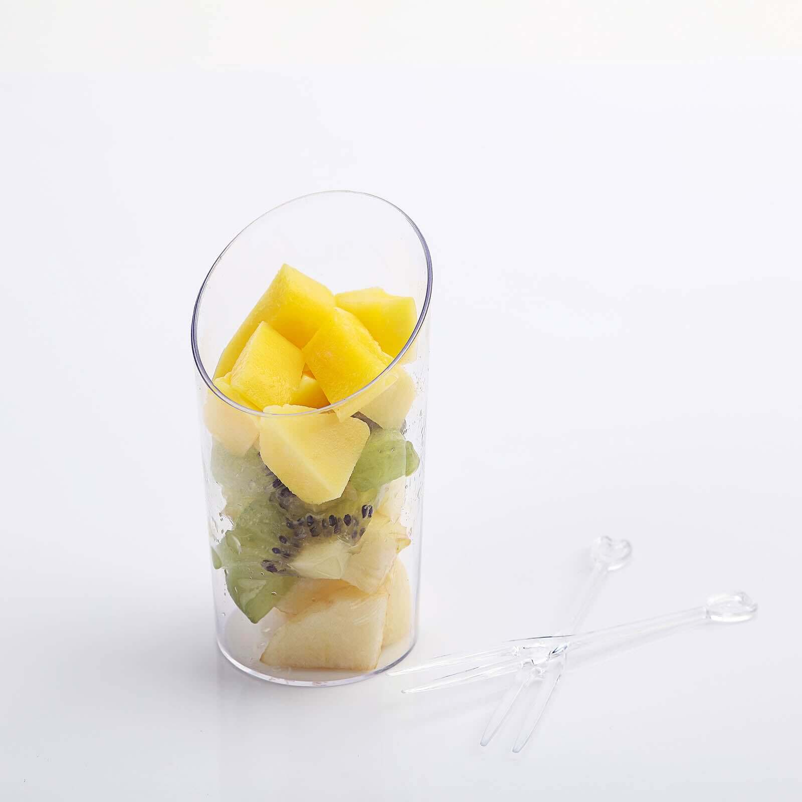 24-Pack Plastic Appetizer Cups Clear Diminutive Flasket - Lightweight Disposable Cups for Treats 3oz