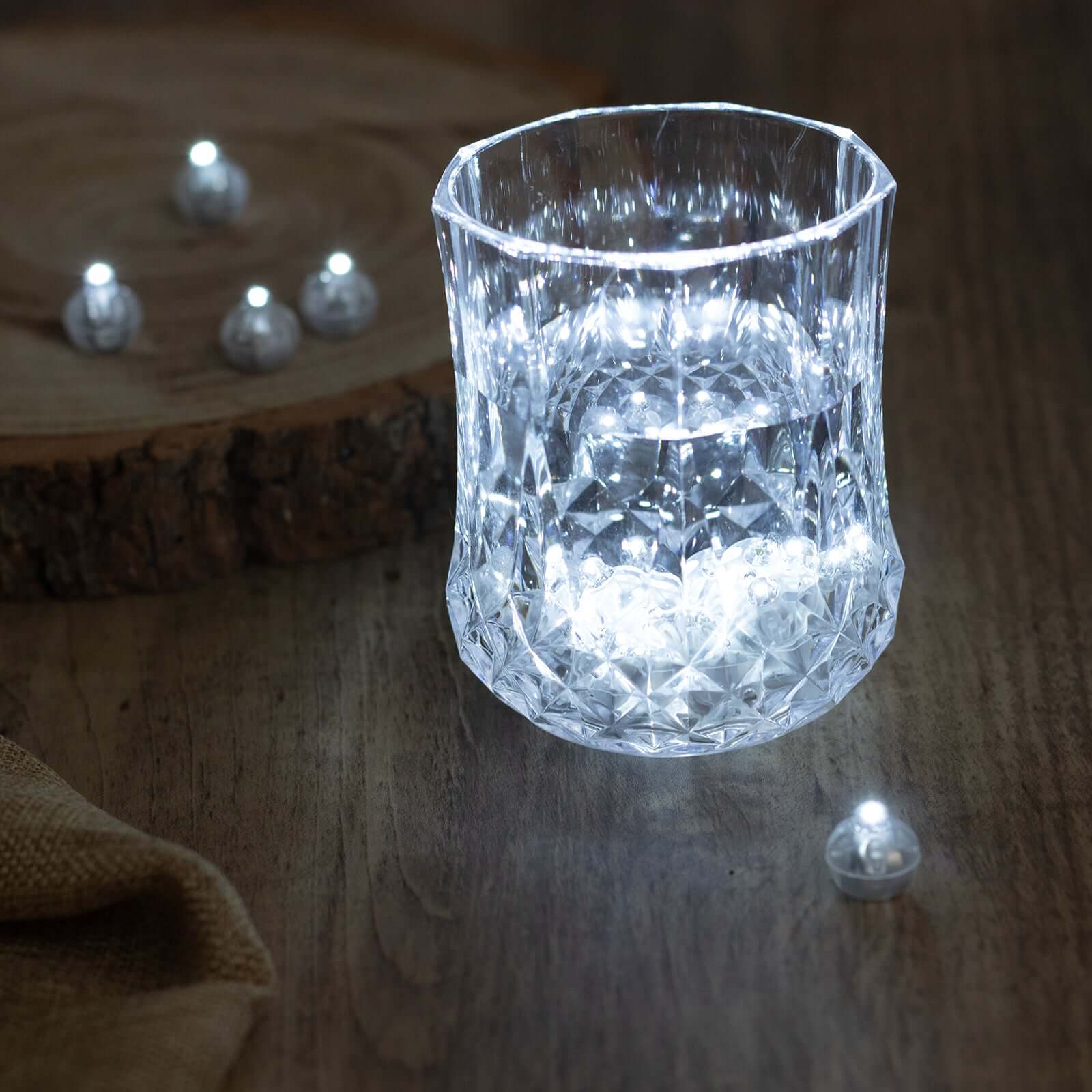 50-Pack LED Mini Balloon Lights Round White - Waterproof Battery Operated Balls 0.5"