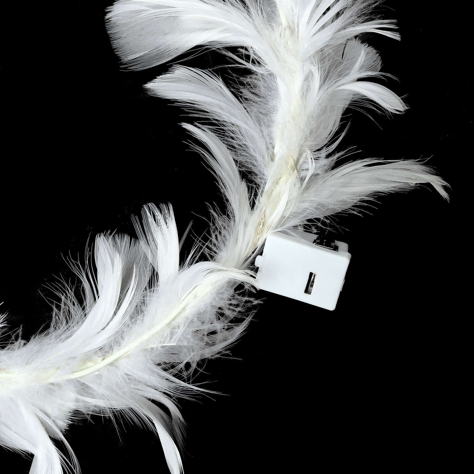 Ostrich Feather Cake Topper with LED Light Up Design - Real Feather Wedding Cake Decor 35"