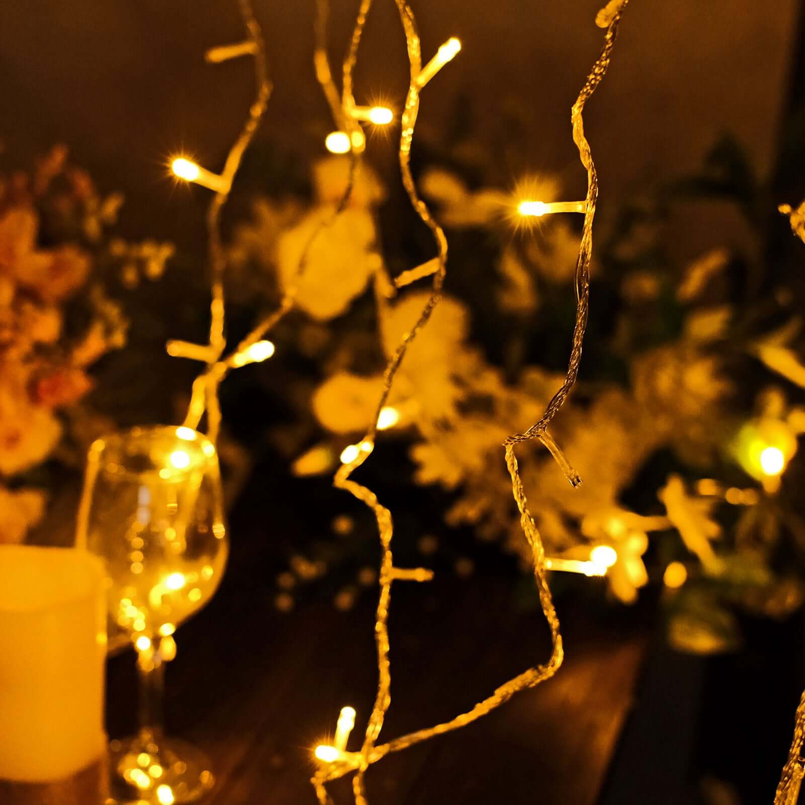 30ft Warm White 100 LED Connectable String Lights, 120V Fairy Lights