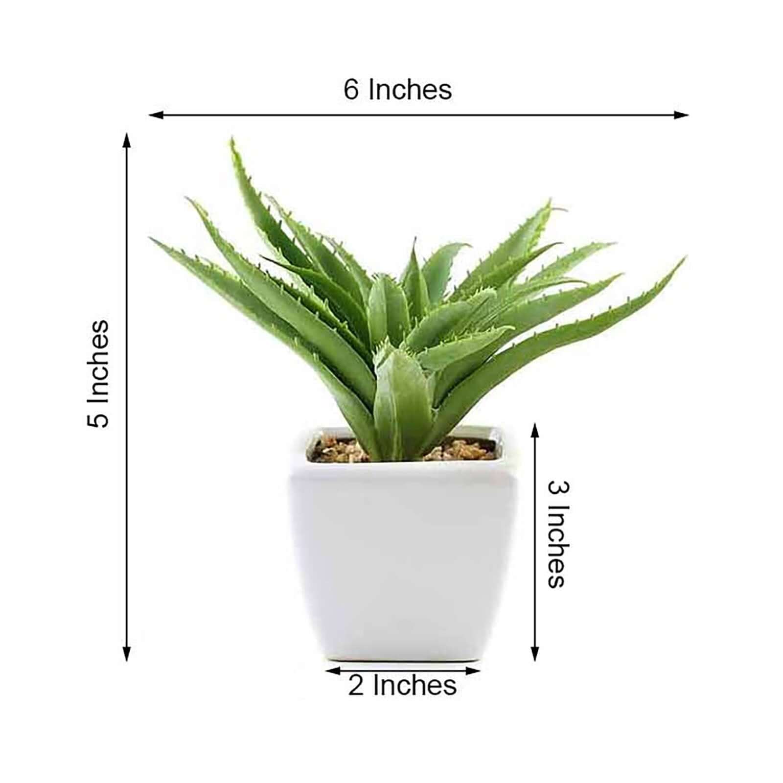 3-Pack Spotted Aloe Vera Artificial Succulents in Ceramic Pot - Lifelike Decorative Faux Plants for Home Office & Event Design 5"