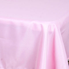 Polyester 54"x54" Table Overlay Square Tablecloth Pink - Wrinkle-Resistant & Durable Table Cover
