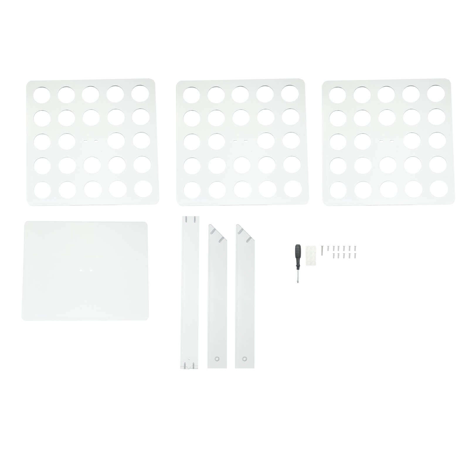 3-Tier Acrylic Square Ice Cream Cone Holder Clear - Foldable Multi-Purpose Dessert Display Stand with 72-Slots for Stylish Food Presentation 18" Tall