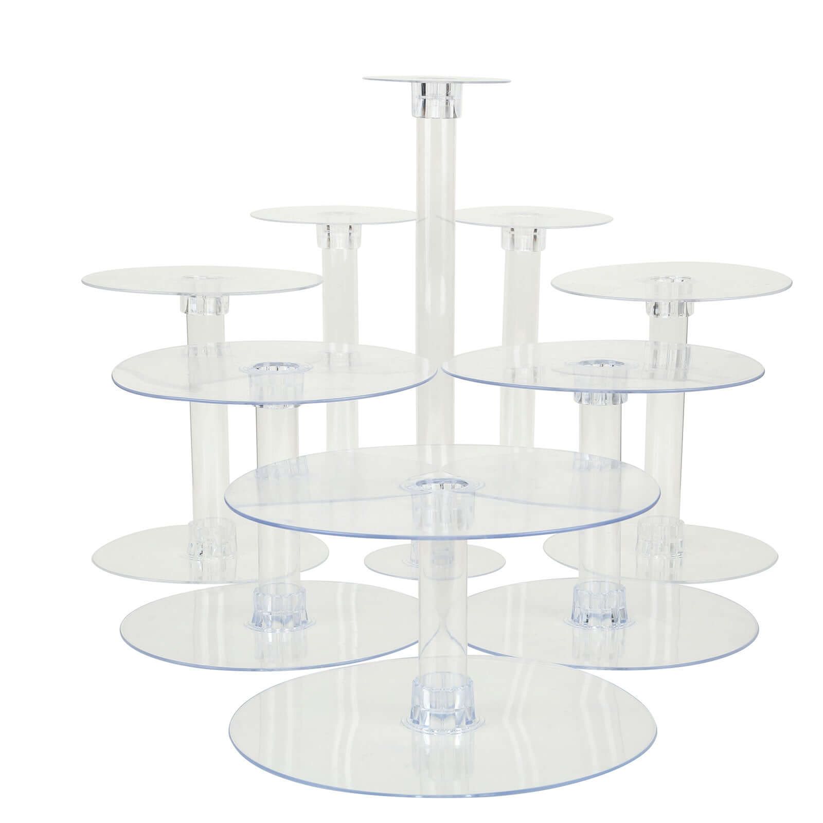 8-Tier Acrylic Cake Stand Set Clear - Assorted Sizes for Buffet Party Tables