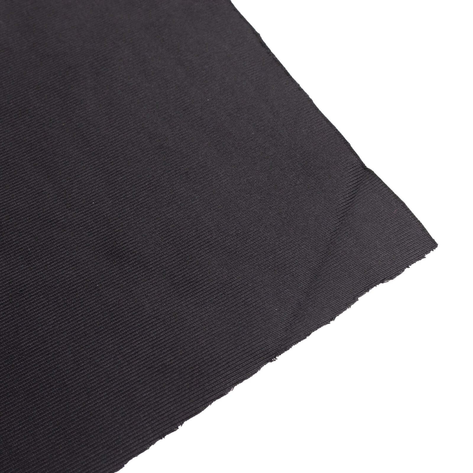 Black Scuba Polyester Fabric Roll, Wrinkle Free DIY Craft Fabric Bolt- 60"x10 Yards