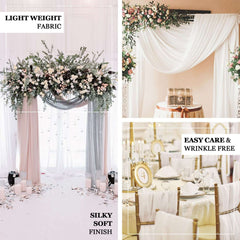 12"x10yd Nude Sheer Chiffon Fabric Bolt, DIY Voile Drapery Fabric