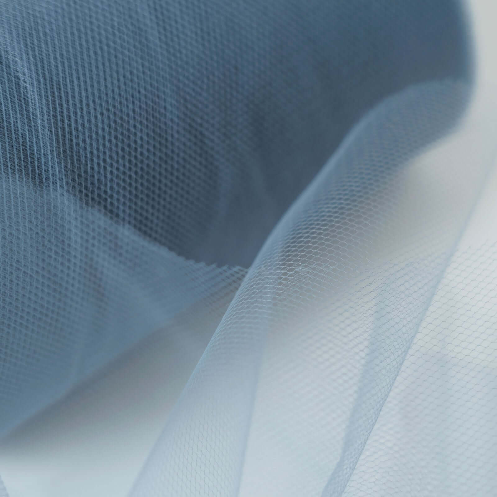 6"x100 Yards Dusty Blue Tulle Fabric Bolt, Sheer Fabric Spool Roll For Crafts