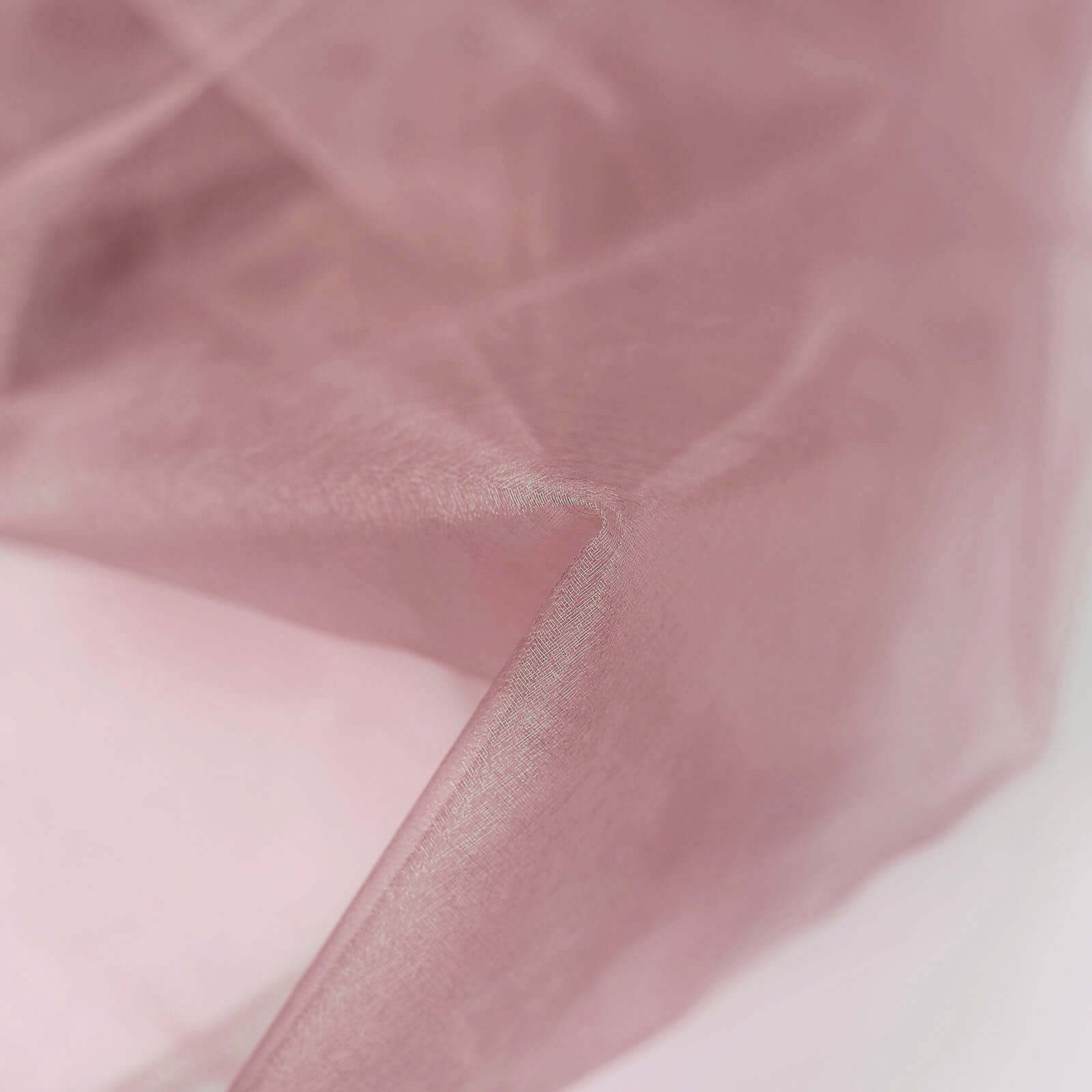54"x10yd Dusty Rose Solid Sheer Chiffon Fabric Bolt, DIY Voile Drapery Fabric