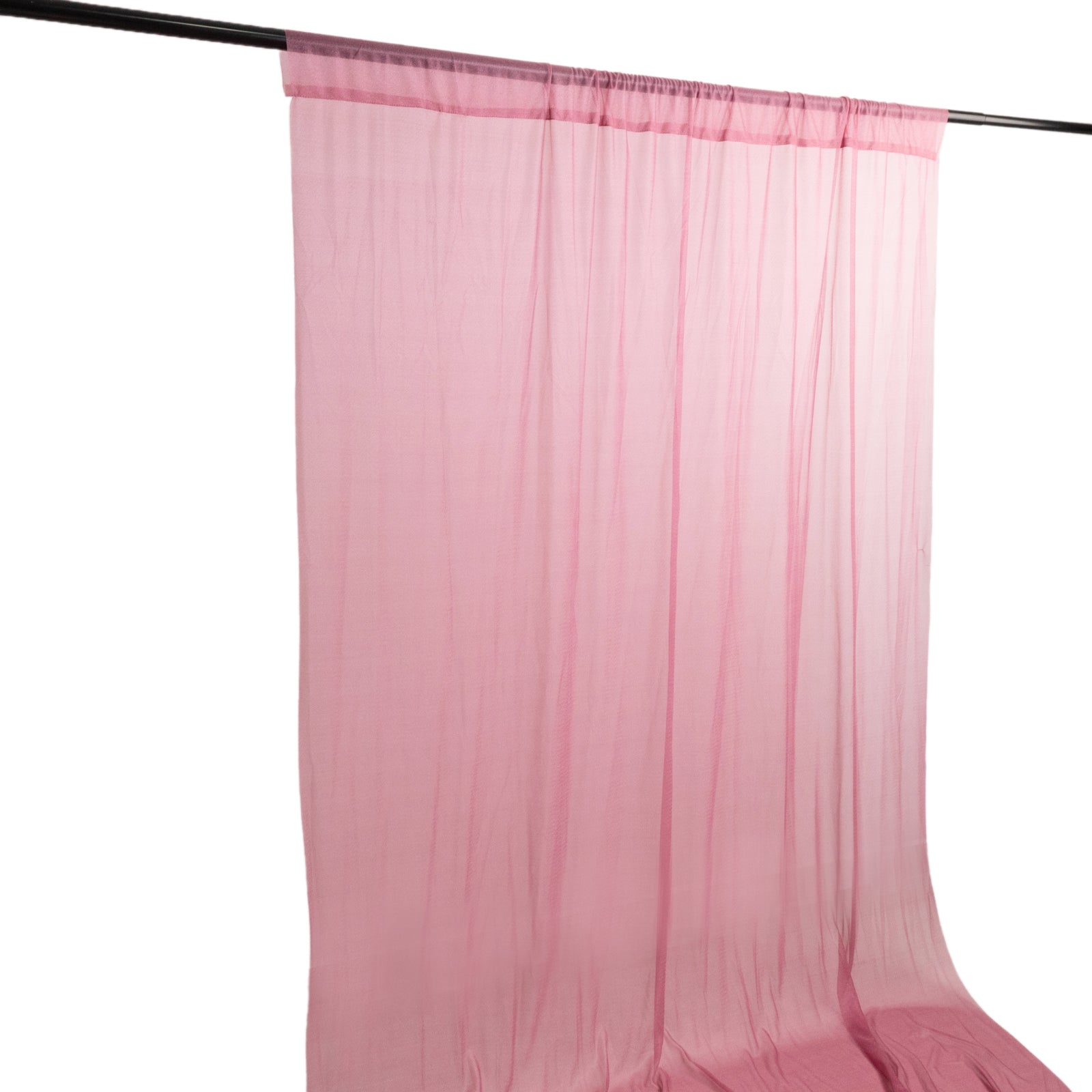 Mauve Cinnamon Rose Sheer Backdrop Drape – 5ft x 14ft Wedding Arch & Ceiling Decor Panel, Wrinkle Free with Soft Shimmer