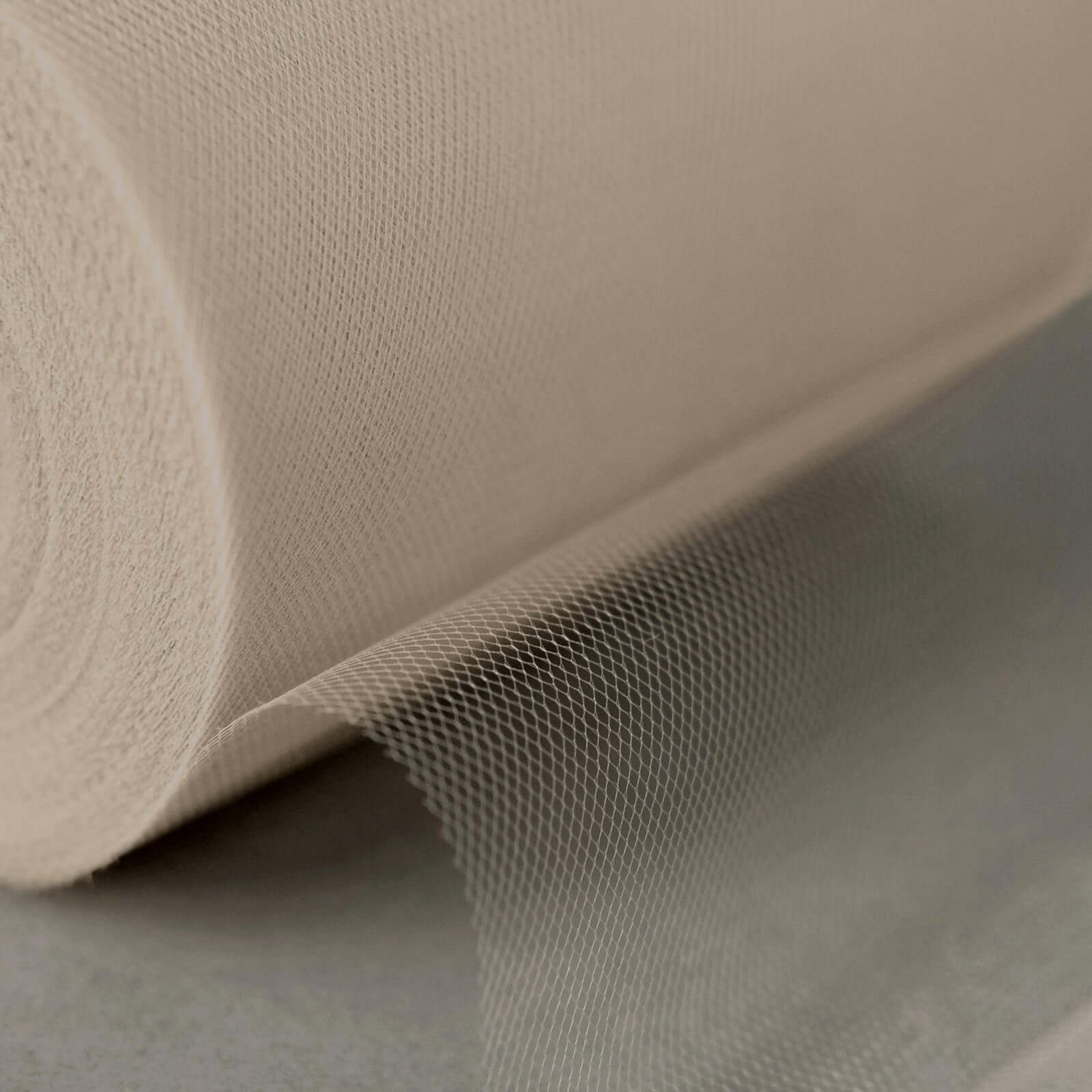 6"x100 Yards Taupe Tulle Fabric Bolt, Sheer Fabric Spool Roll For Crafts