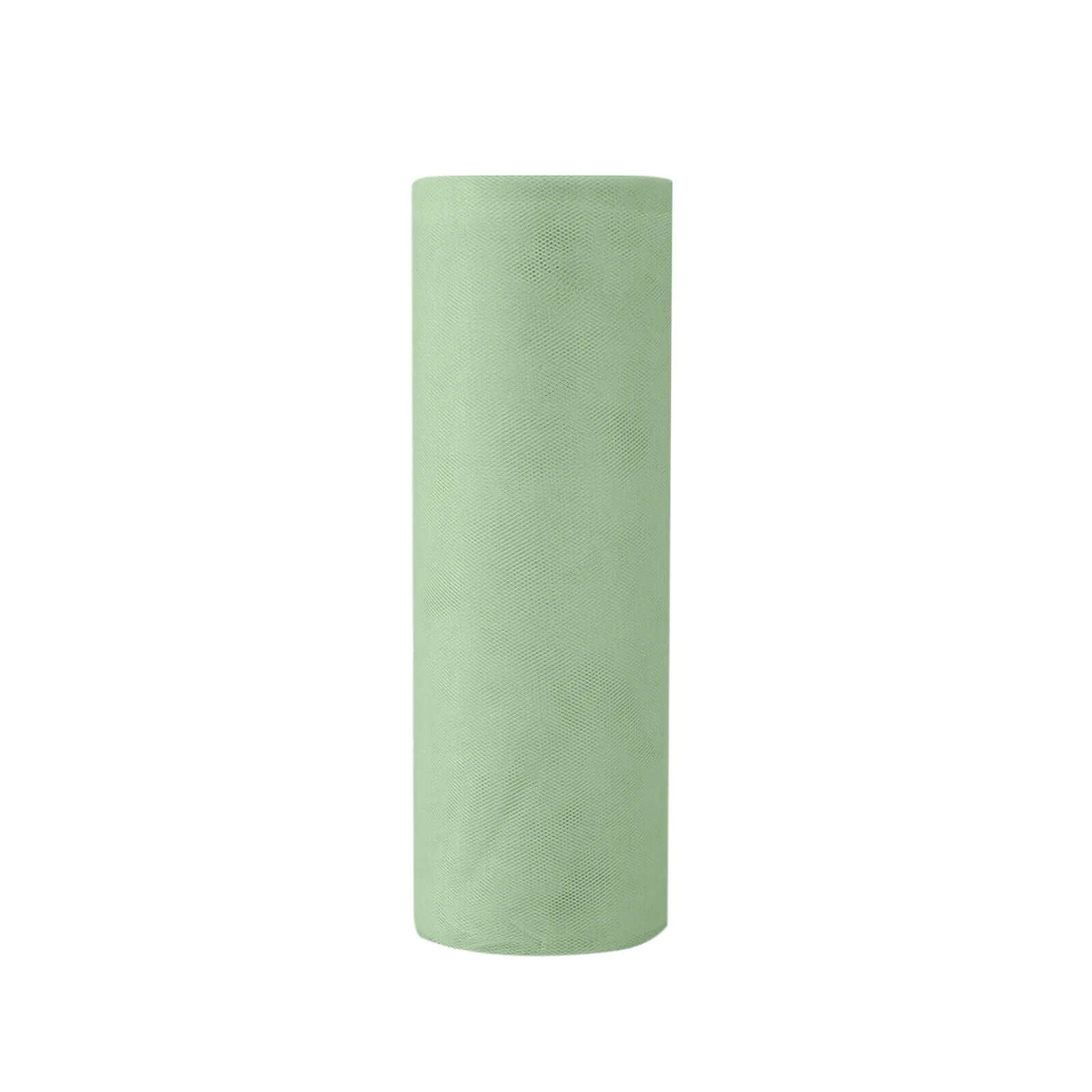 12"x100 Yards Sage Green Tulle Fabric Bolt, Sheer Fabric Spool Roll For Crafts