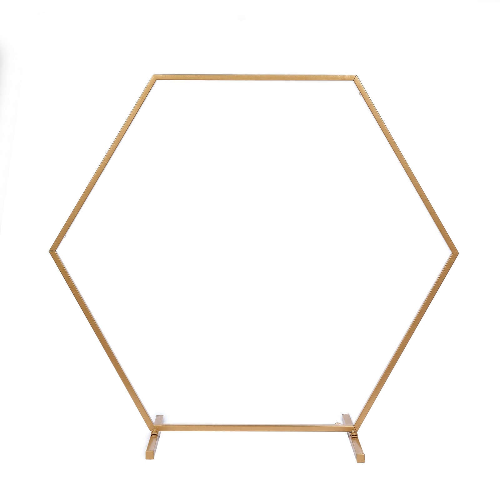 Hexagon Wedding Arch Table Centerpiece Metal Gold - Self-Standing Geometric Flower Balloon Stand 24"