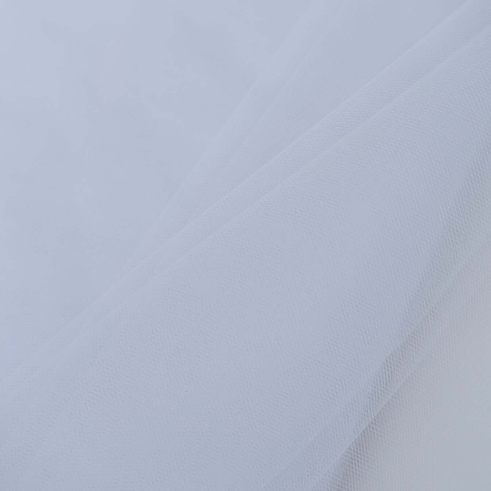 54"x40 Yards White Tulle Fabric Bolt, DIY Crafts Sheer Fabric Roll