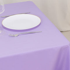 Premium Polyester 70"x70" Table Overlay Square Tablecloth Lavender Lilac 220GSM Wrinkle-Resistant Table Cover