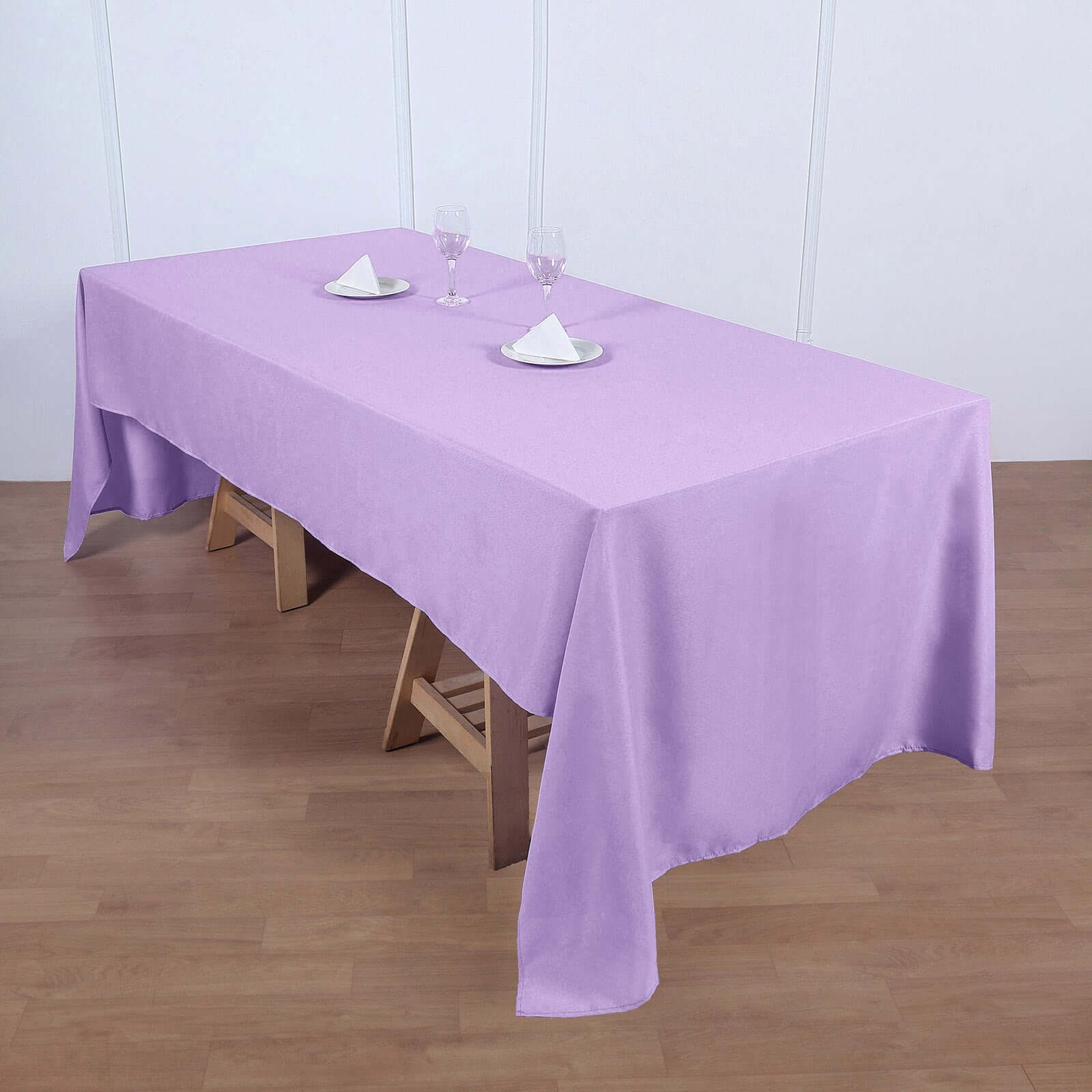 Polyester 60"x126" Rectangle Tablecloth Lavender Lilac - Wrinkle-Resistant Table Cover