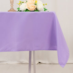 Premium Polyester 54"x54" Square Tablecloth Lavender Lilac - Stain and Wrinkle-Resistant 220GSM Table Cover