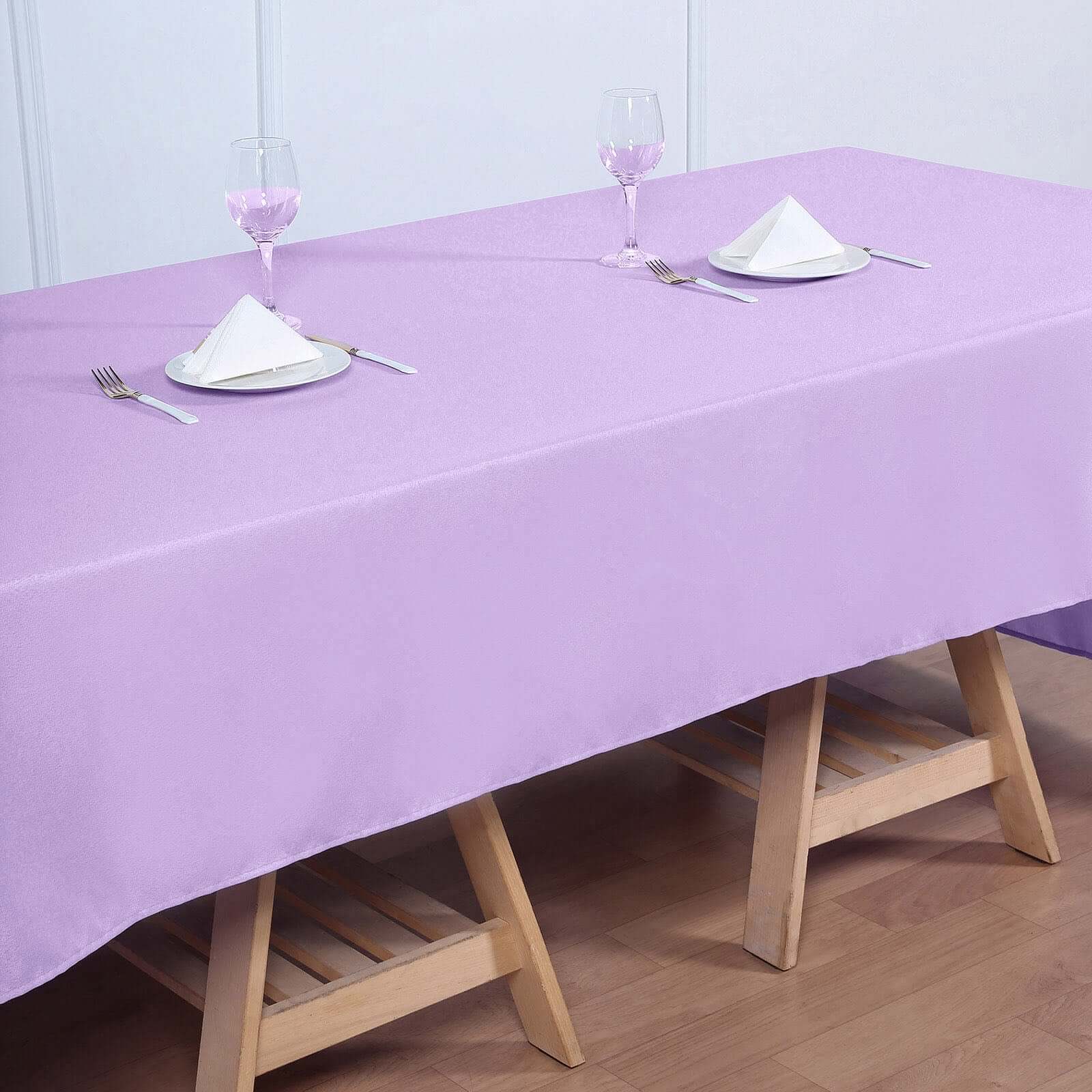 Polyester 60"x126" Rectangle Tablecloth Lavender Lilac - Wrinkle-Resistant Table Cover