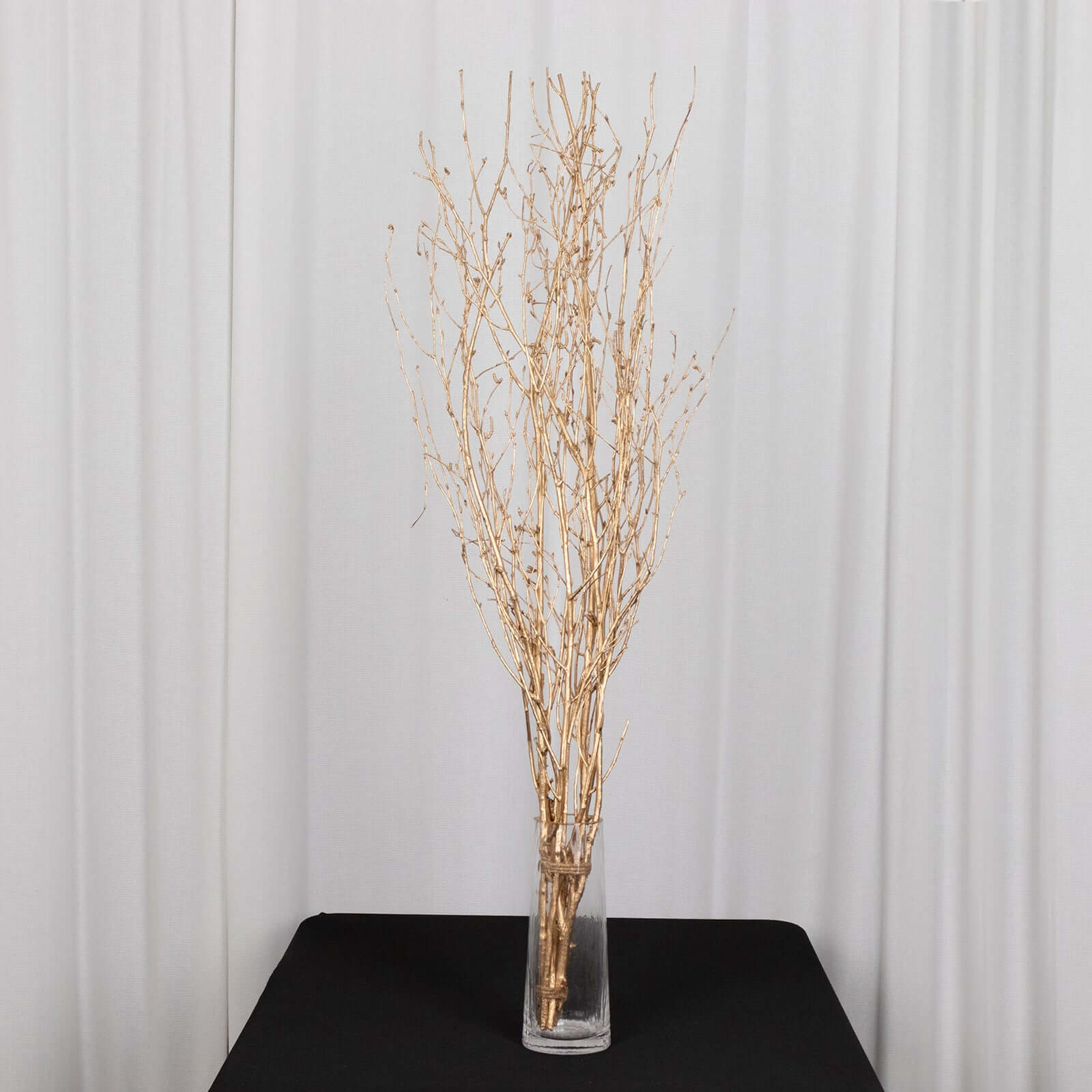 6-Pack Natural Birch Tree Branches 46" Metallic Gold - Versatile Extra Long Decorative Dried Willow Twigs Sticks for Vase Centerpiece Wedding Decor