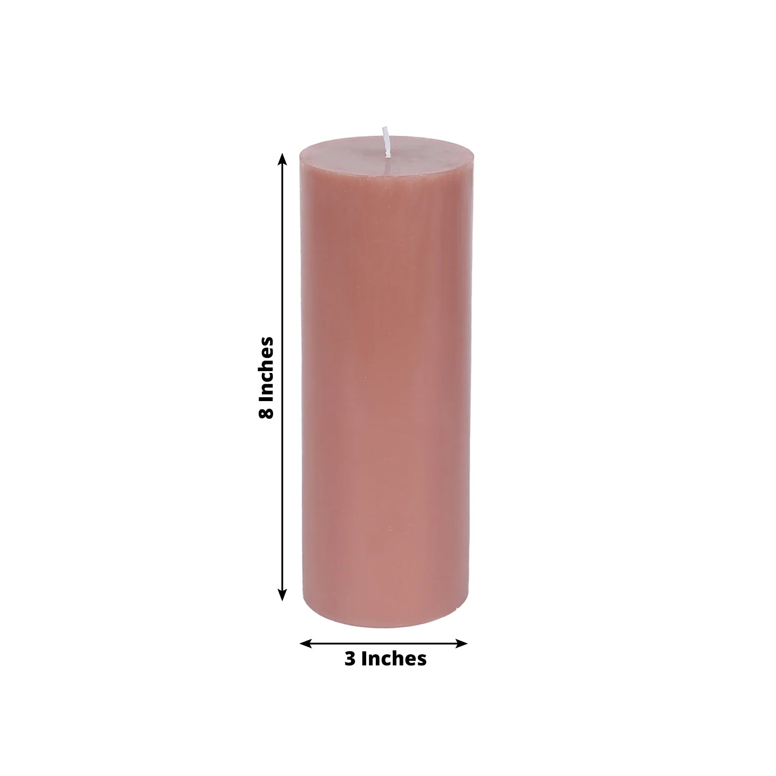 12-Pack 3"x8" Unscented Dripless Pillar Candles – Beige Long-Burning Wax Candles with Cotton Wicks for Home, Weddings & Event Decor