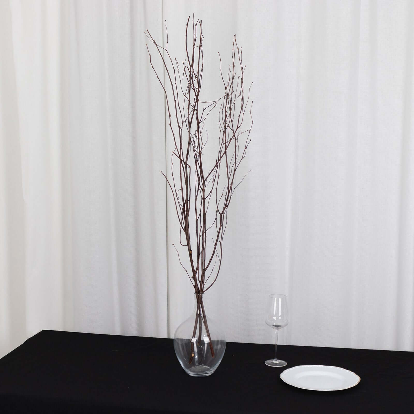 6-Pack Natural Birch Tree Branches 46" Natural - Versatile Extra Long Decorative Dried Willow Twigs Sticks for Vase Centerpiece Wedding Decor
