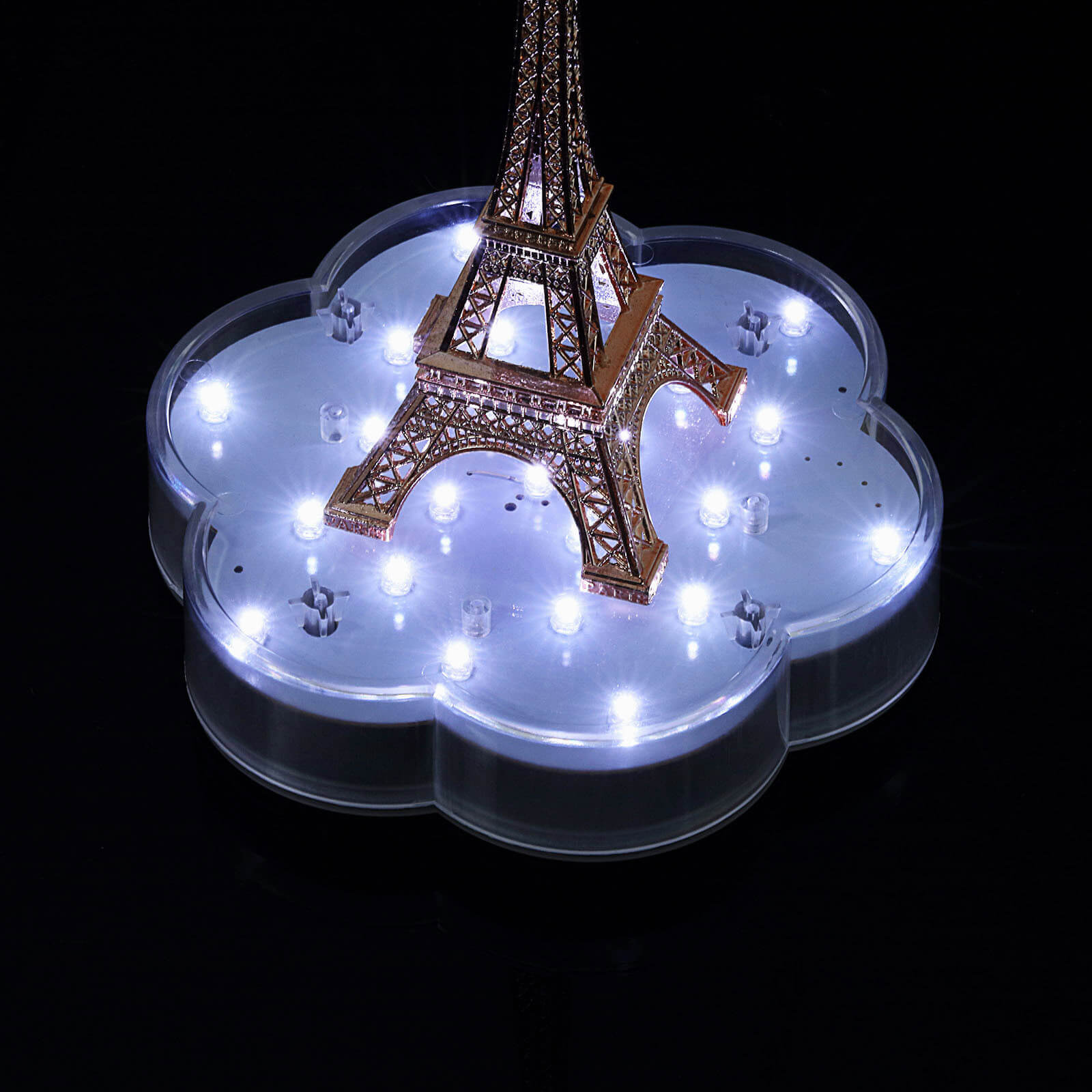 4-Pack LED Disc Lights Flower Shaped Design White - 23 LEDs with Remote DIY Lighting 6"