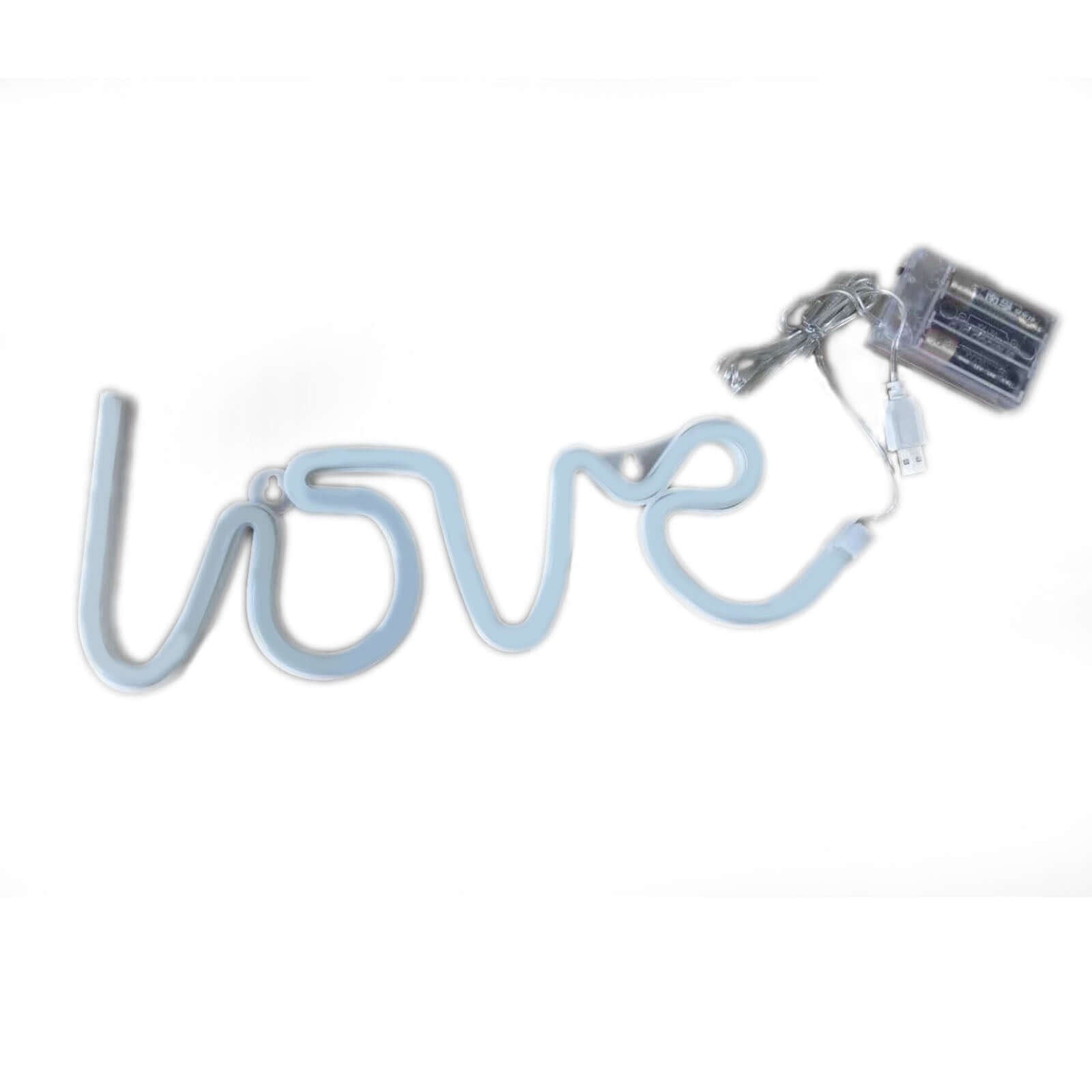 13" Love Neon Light Sign, LED Reusable Wall Decor Lights USB and Battery Operated