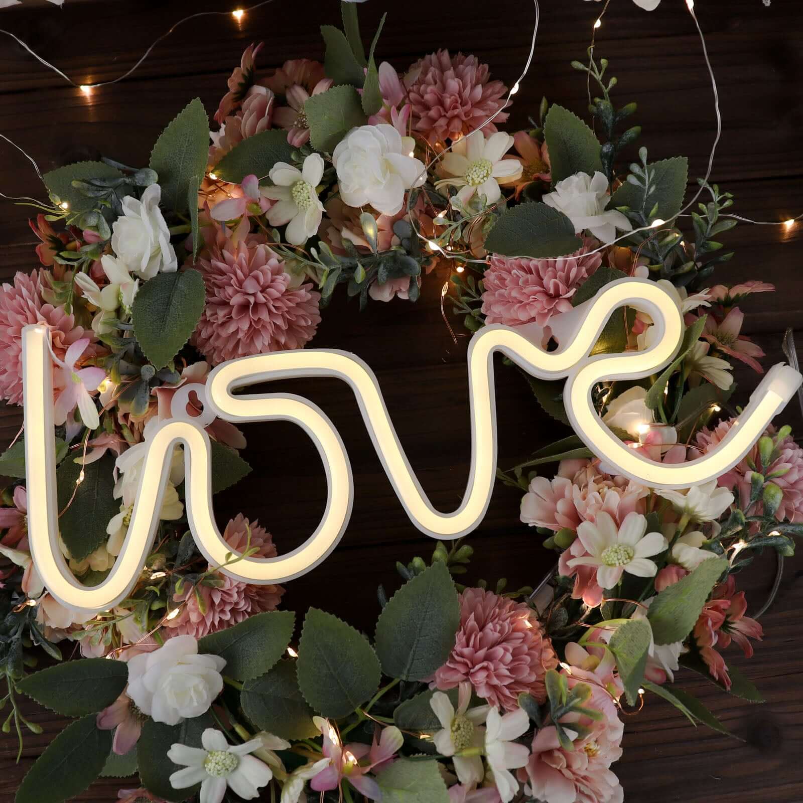 13" Love Neon Light Sign, LED Reusable Wall Decor Lights USB and Battery Operated