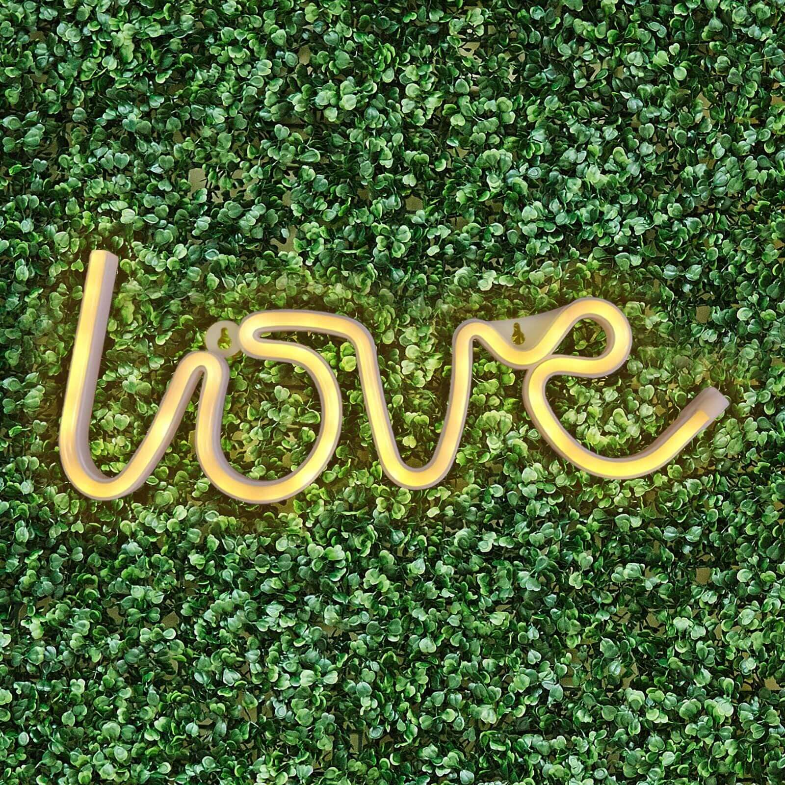13" Love Neon Light Sign, LED Reusable Wall Decor Lights USB and Battery Operated