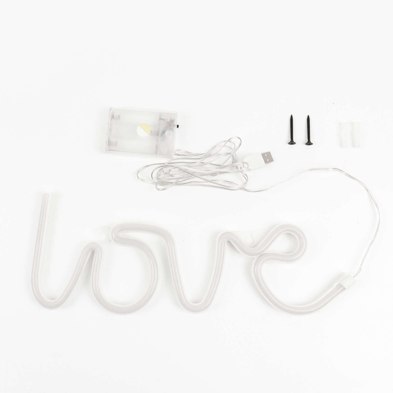 13" Love Neon Light Sign, LED Reusable Wall Decor Lights USB and Battery Operated