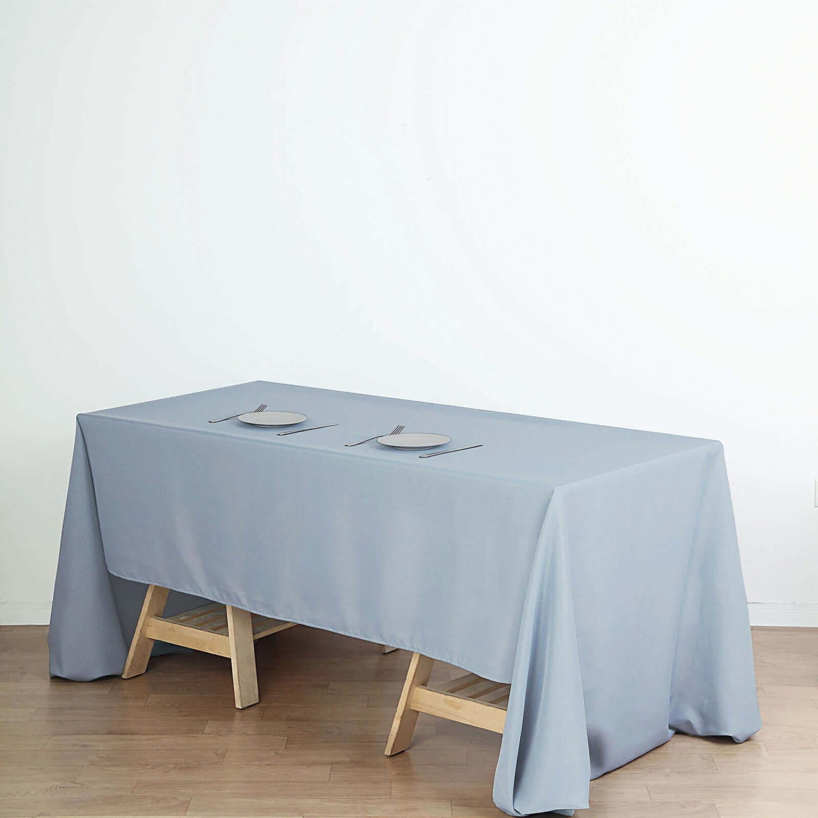 Polyester 60"x126" Rectangle Tablecloth Dusty Blue - Wrinkle-Resistant Table Cover