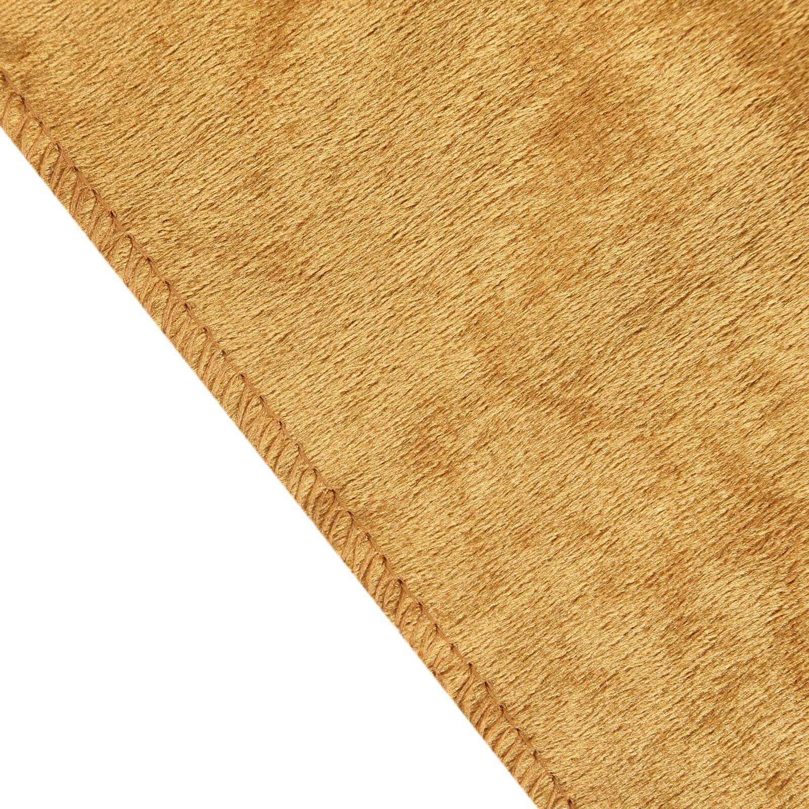 Premium Velvet 90"x132" Rectangle Tablecloth Gold - Reusable Soft & Polished Seamless Table Cover for Luxury Weddings & Events