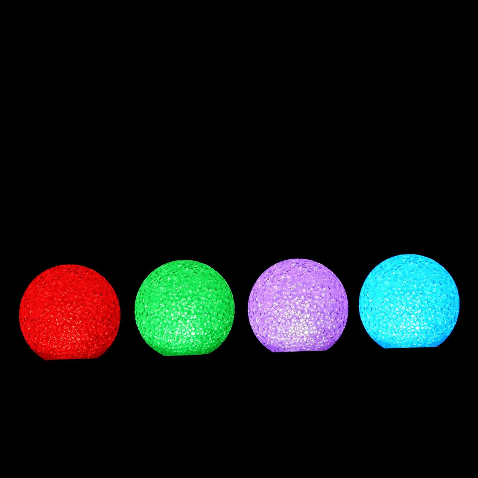 4-Pack LED Mini Light Globes Color Changing - Battery Operated Ball Centerpiece Fillers 3"