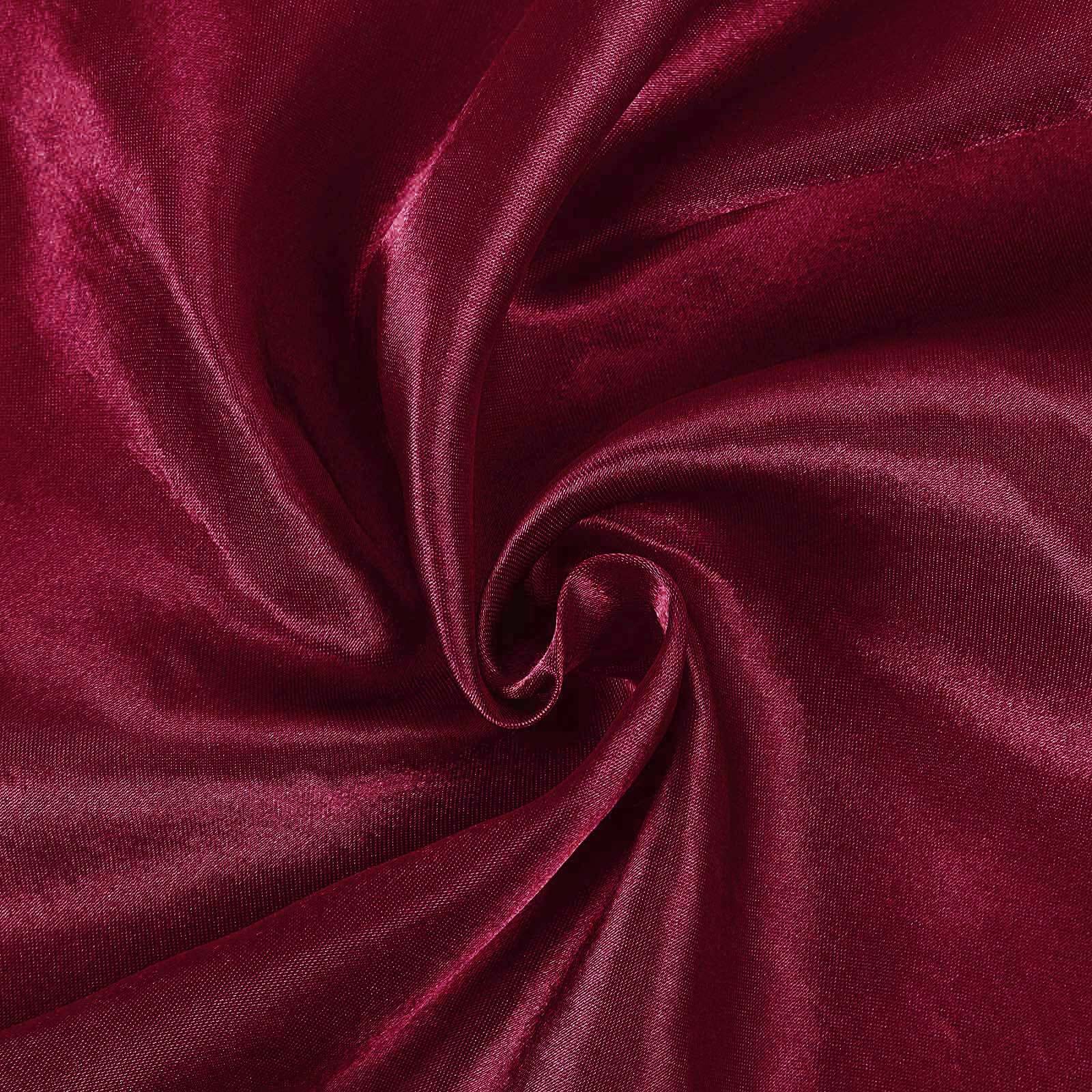 Satin Rectangular 60"x126" Tablecloth Burgundy - Smooth and Lustrous Table Cover