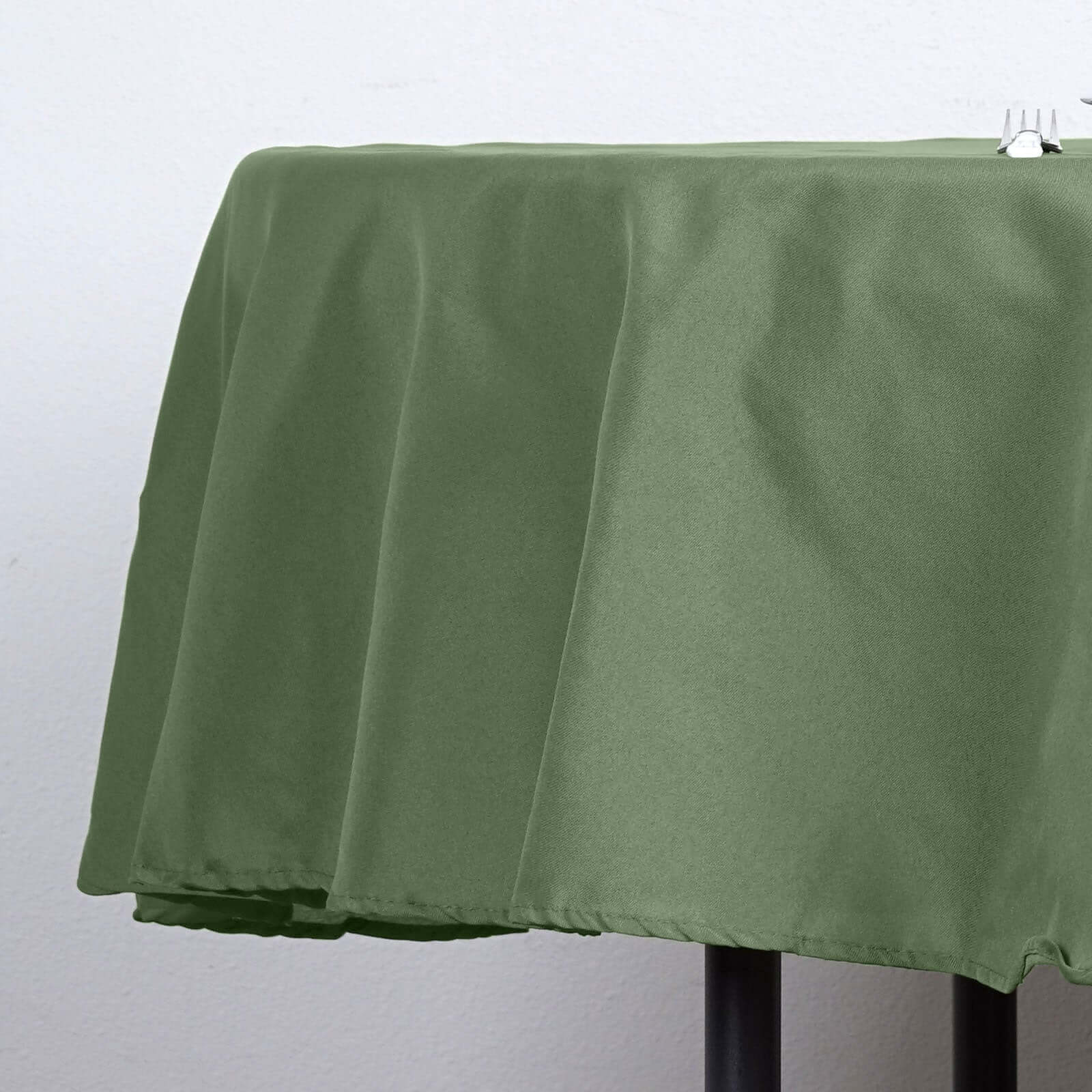 Polyester 90" Round Tablecloth Olive Green - Stain & Wrinkle-Resistant Table Cover