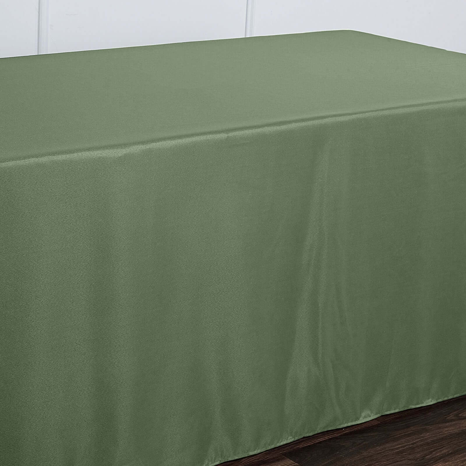 Polyester 90"x156" Rectangle Tablecloth Olive Green - Seamless Wrinkle-Resistant Table Cover