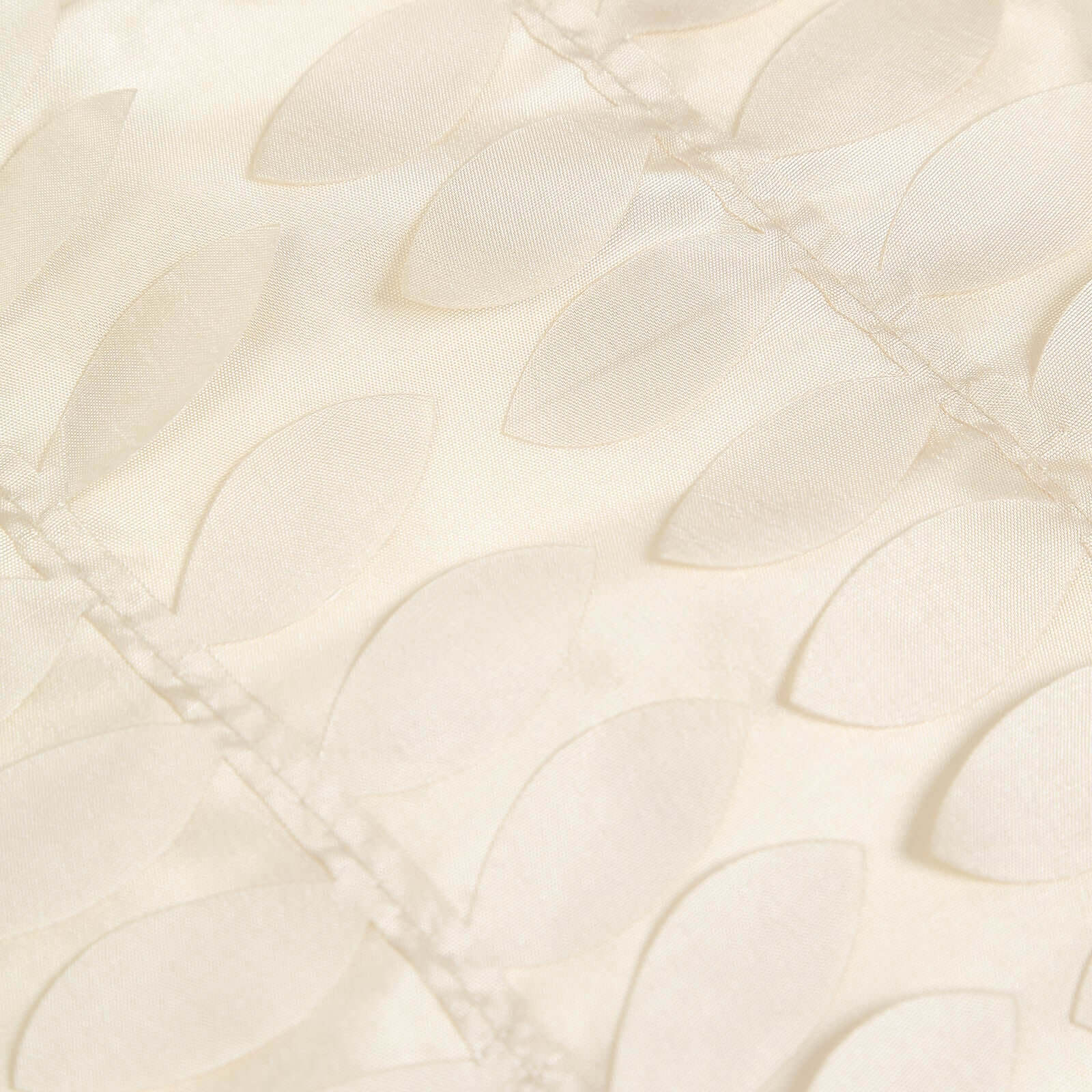 Taffeta 54"x54" Table Overlay Square Tablecloth Beige 3D Leaf Petal Table Cover