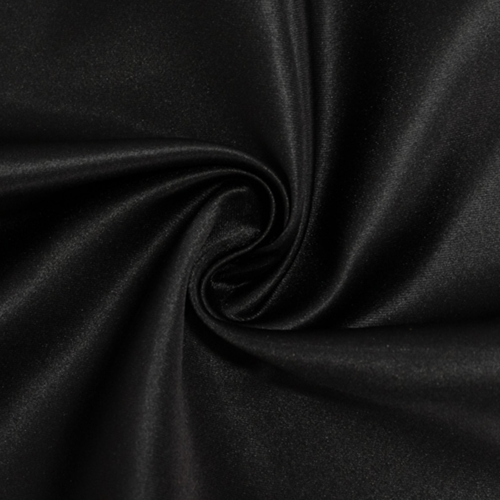 Lamour Satin 54"x54" Table Overlay Square Tablecloth Black - Durable & Silk-Like Table Cover for Weddings & Parties