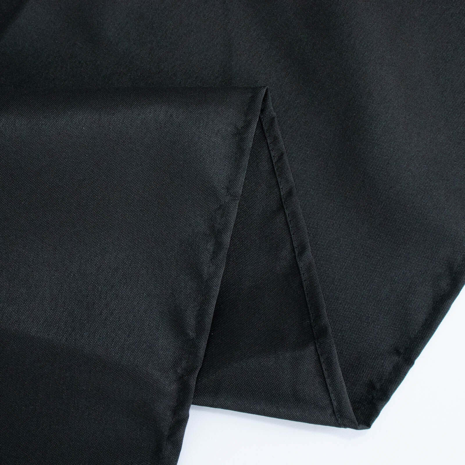 Premium Polyester Square Tablecloth 90"x90" Black 220GSM Wrinkle-Resistant Table Cover
