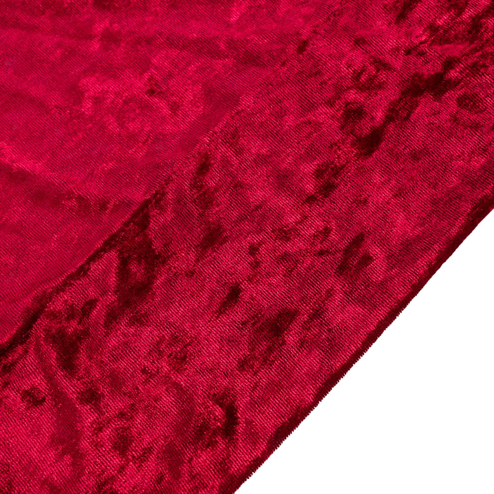 Burgundy Crushed Velvet Backdrop Curtain – 8ft x 8ft Event Drape with Rod Pocket, Privacy Panel for Photo Booths & Events