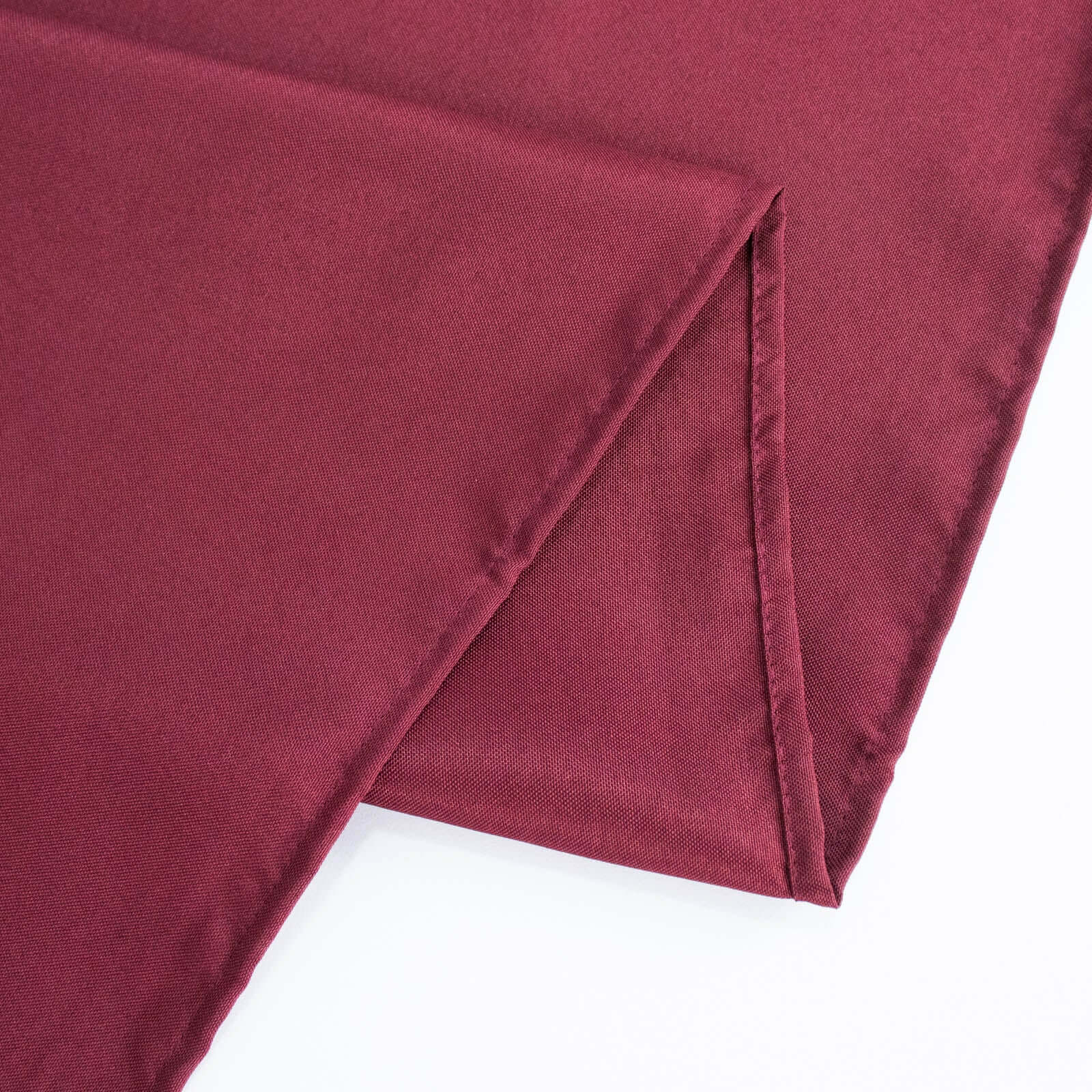 Premium Polyester 90"x132" Rectangle Tablecloth Burgundy - Seamless 220GSM Stain-Resistant Table Cover