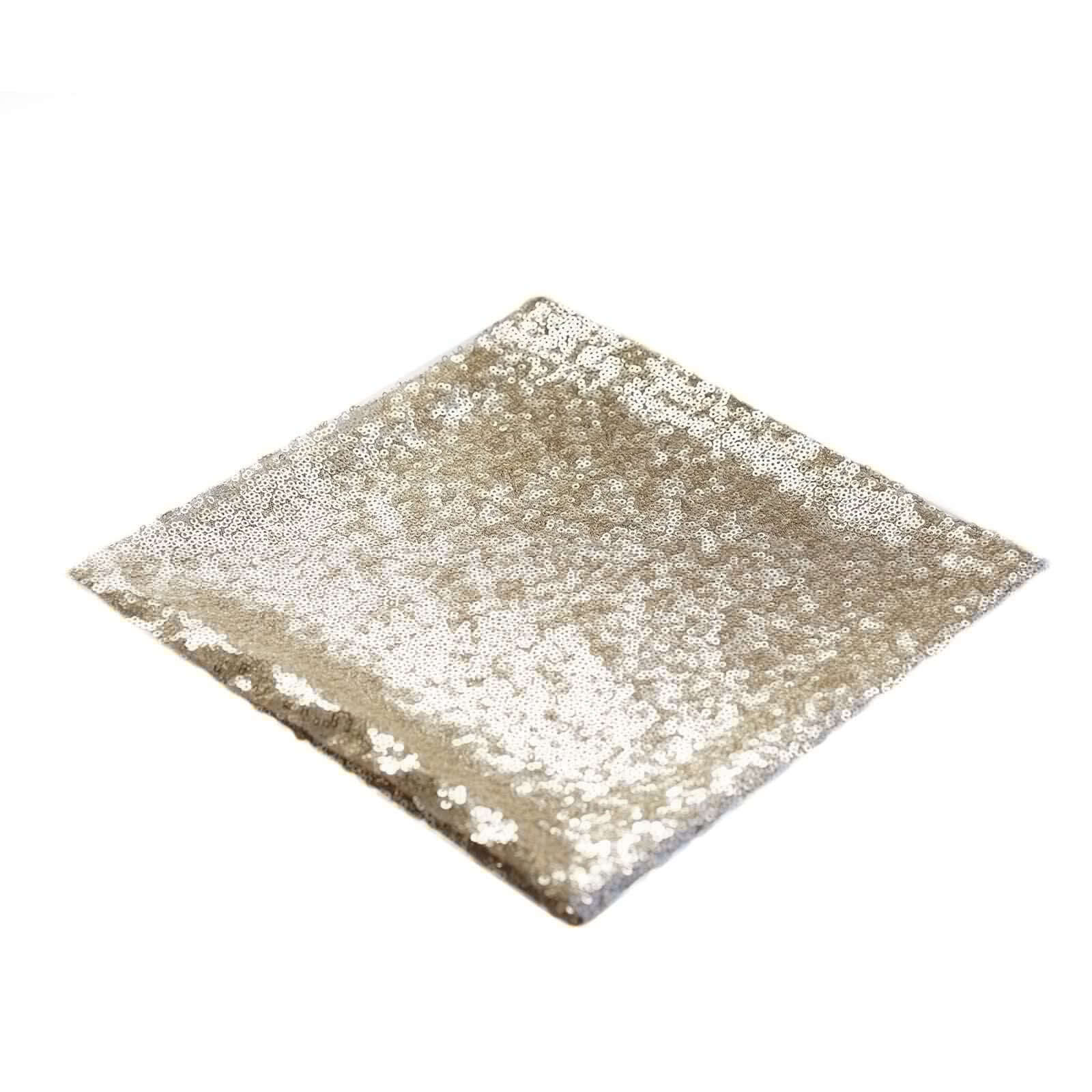 Sequin 20"x20" Napkin Champagne - Shimmering Dinner Napkin