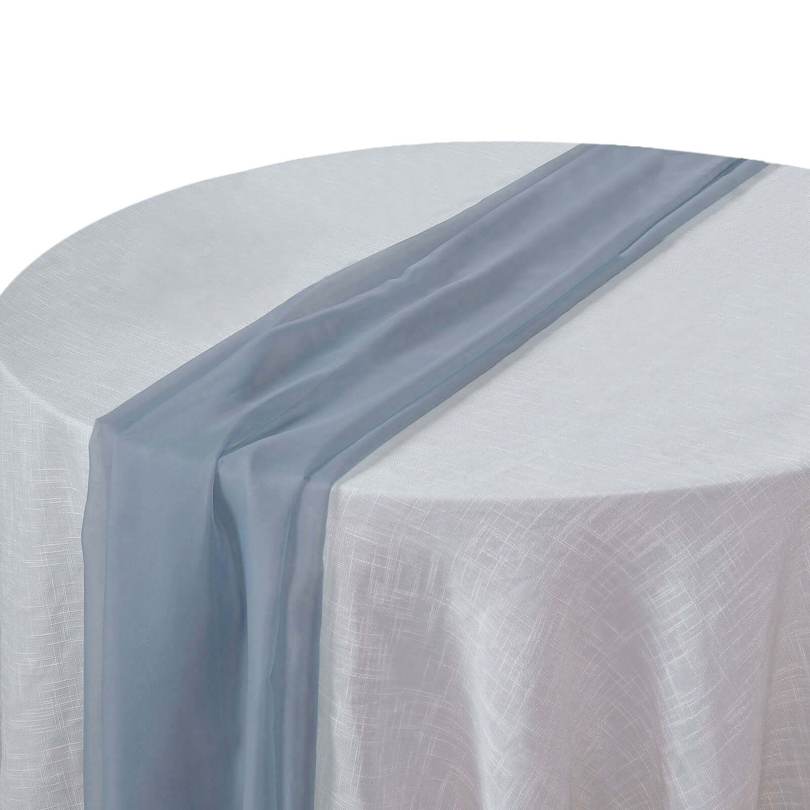 Chiffon 6ft Table Runner Dusty Blue - Flowy & Lightweight Table Decor