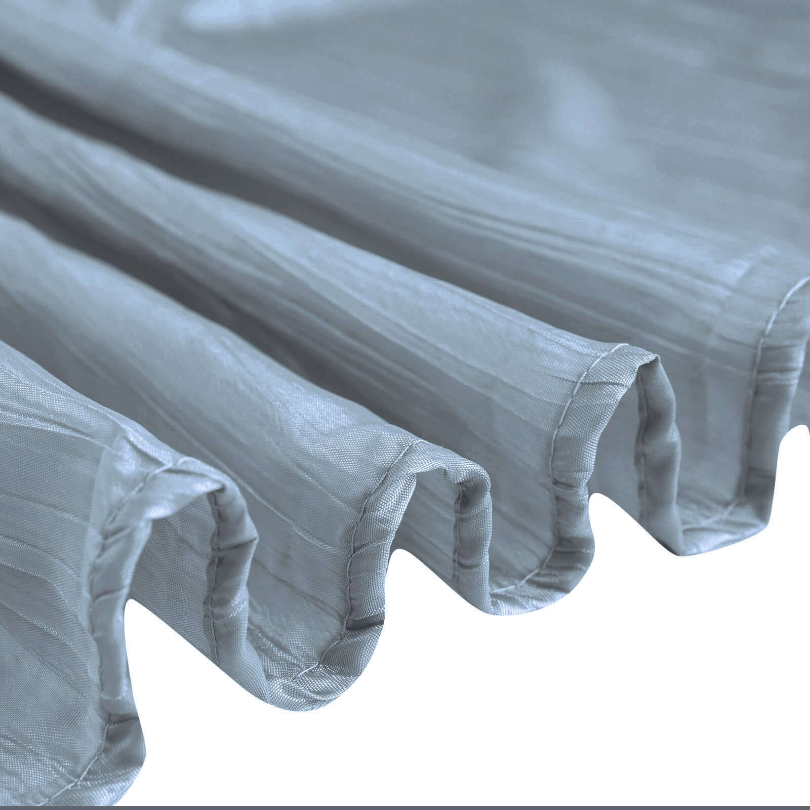 Taffeta 72"x72" Table Overlay Square Tablecloth Dusty Blue - Accordion Crinkle Table Cover