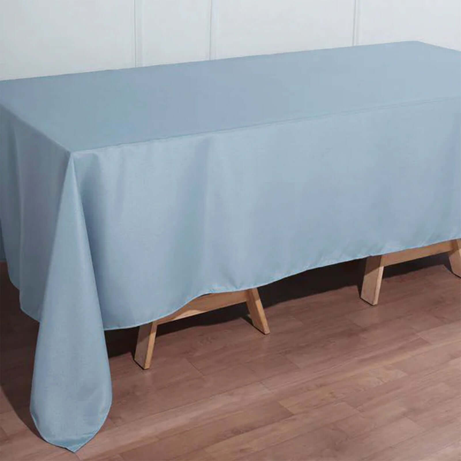 Polyester 72"x120" Rectangle Tablecloth Dusty Blue - Durable and Stylish Table Cover