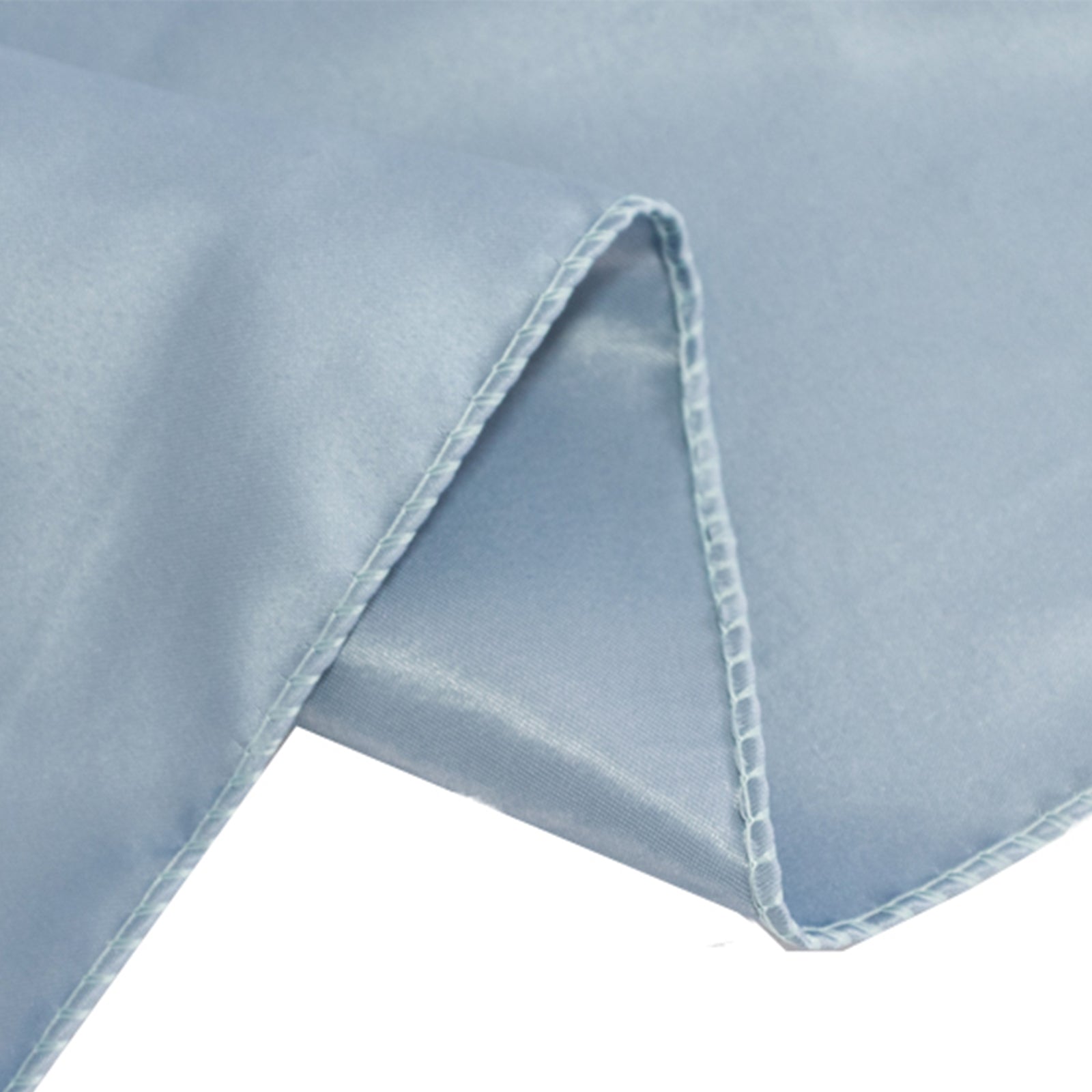 Lamour Satin 72"x72" Table Overlay Square Tablecloth Dusty Blue - Smooth Finish Table Topper
