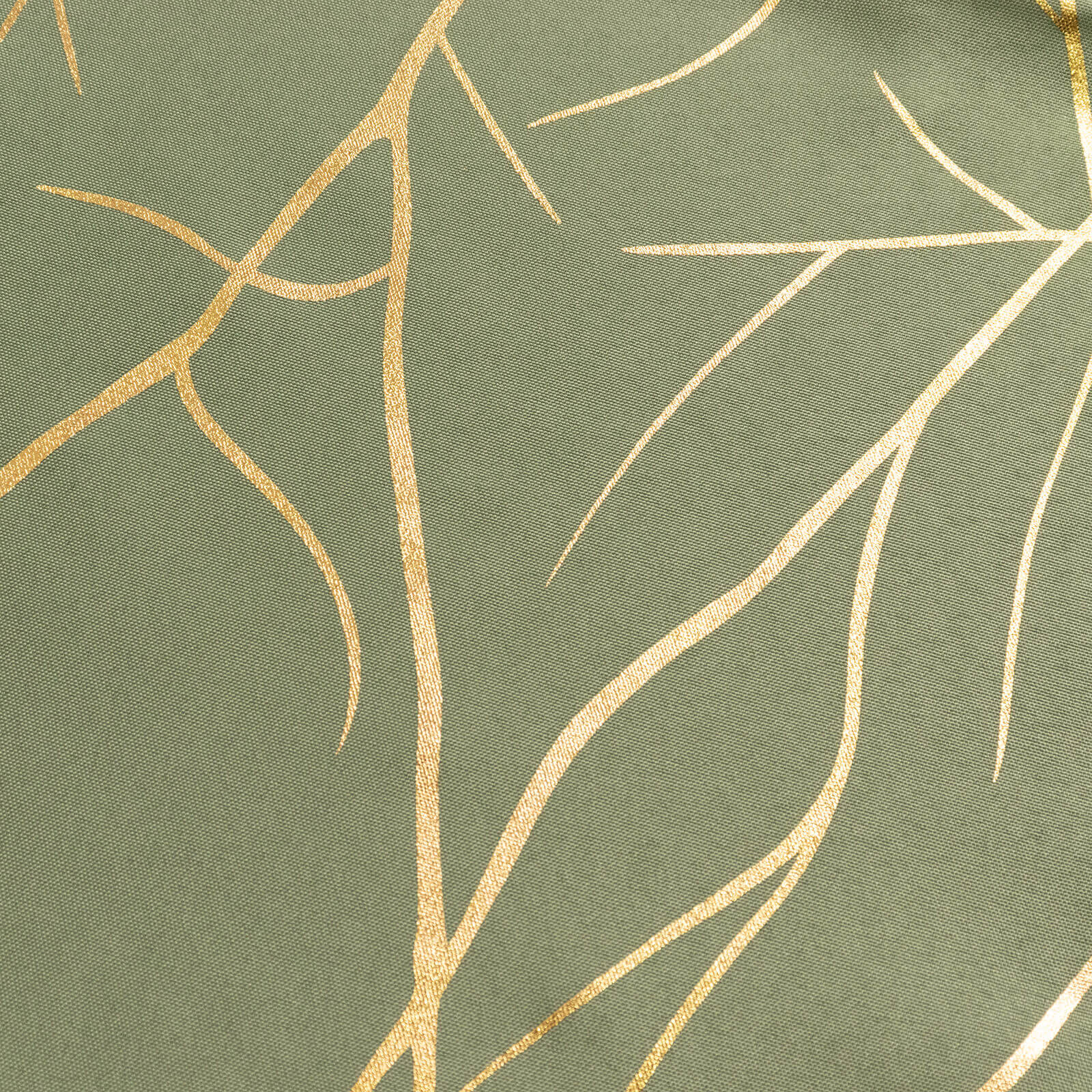 5 Pack Polyester 20"x20" Napkins Dusty Sage Green with Gold Foil Tree Branch Pattern - Modern Wrinkle Resistant Cloth Napkins for Weddings & Parties