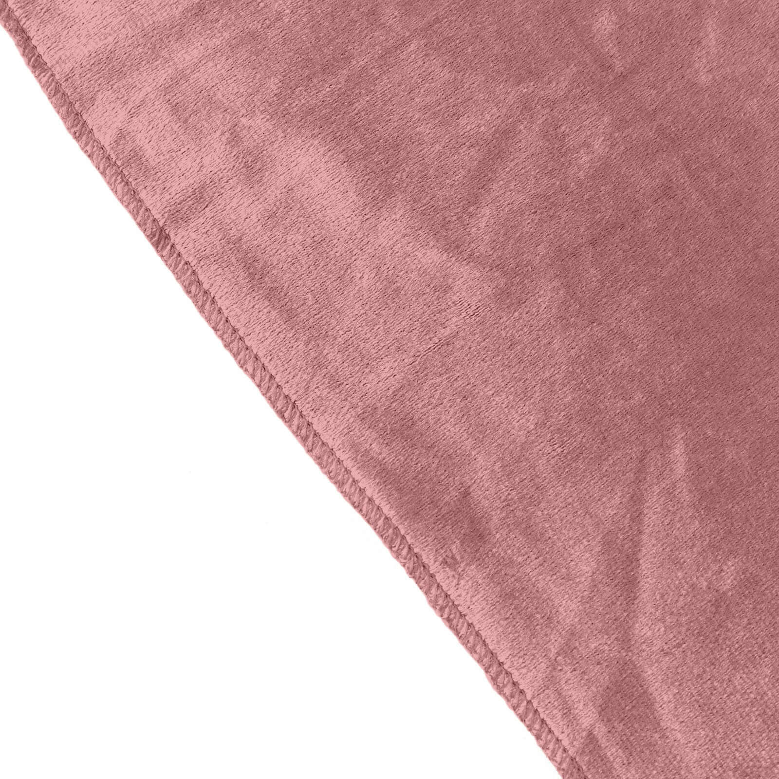 Premium Velvet 90"x156" Rectangle Tablecloth Dusty Rose - Reusable Soft & Seamless Table Cover